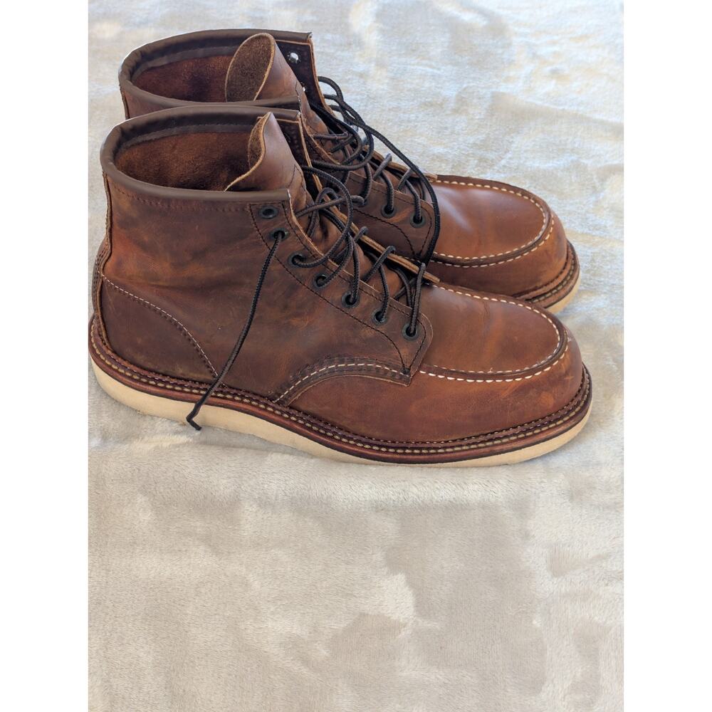 Red Wing Classic 1907 Moc Toe Boot for Men, Size 9- Copper